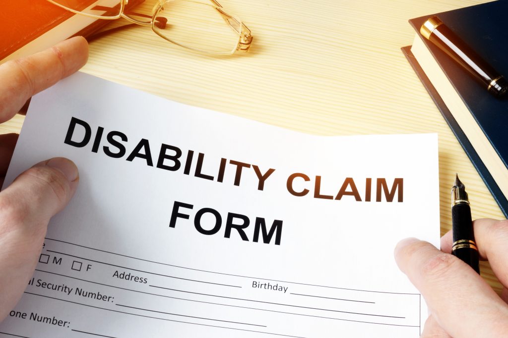 photo of long term disability claim form